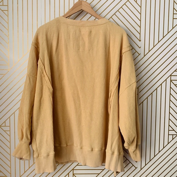 Aerie this feels seriously lived in waffle knit oversized drop shoulder seam XL - Picture 9 of 11